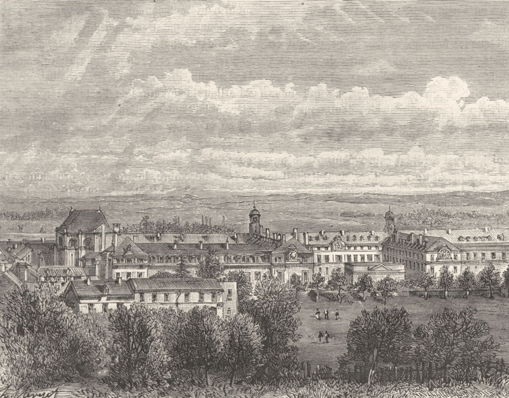 VAR. Seine-Oise. St-Cyr 1883 old antique vintage print picture